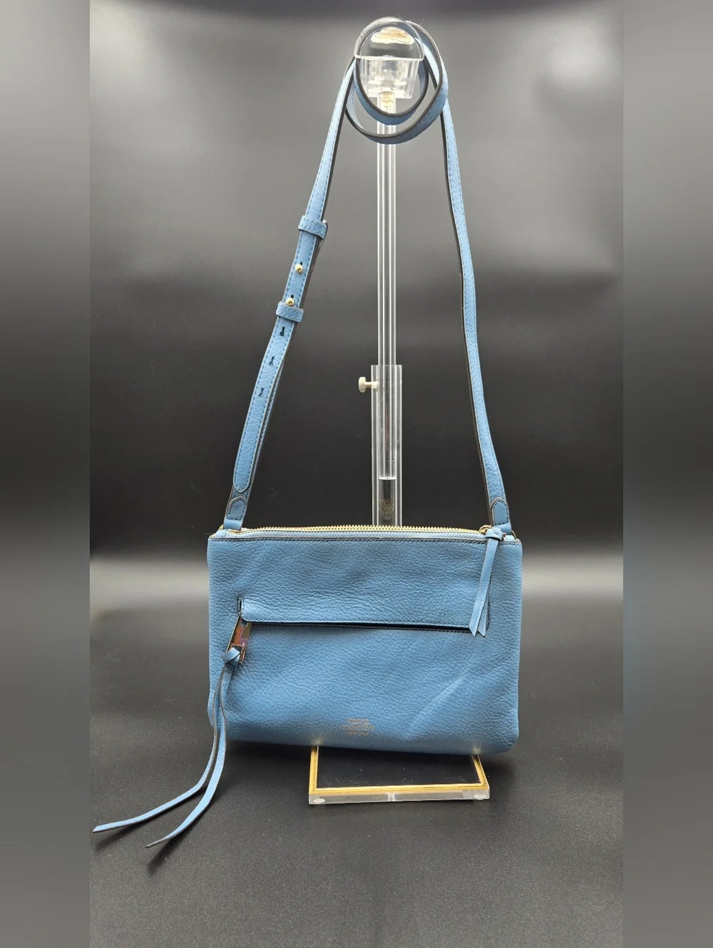 Vince Camuto‎ Gally Leather Crossbody Bag in Blue Heaven
